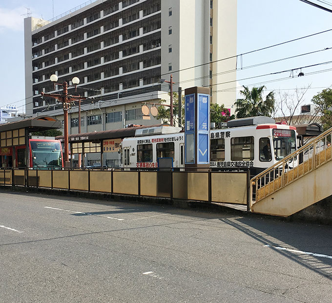 市電唐湊線 郡元駅