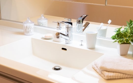 洗面台水栓交換